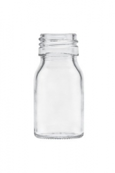 Glasflasche 30ml, Mündung PP28  Lieferung ohne Verschluss, bei Bedarf bitte separat bestellen!
